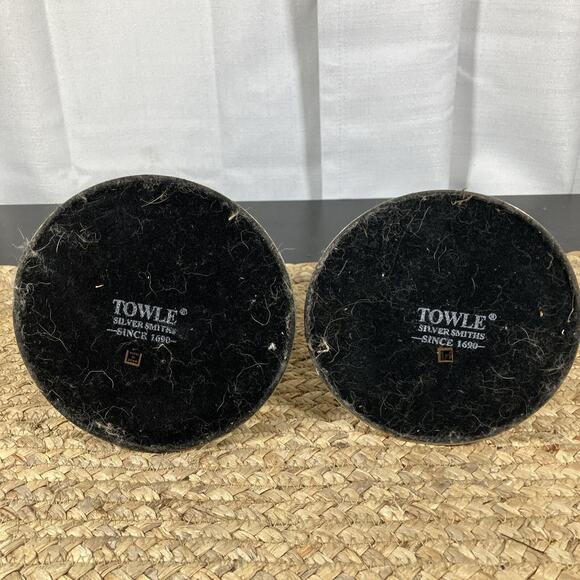 VTG Set Of 4 Towle Stainless Steel Weighted Candle Holders for Pillar Candles - Picture 7 of 9